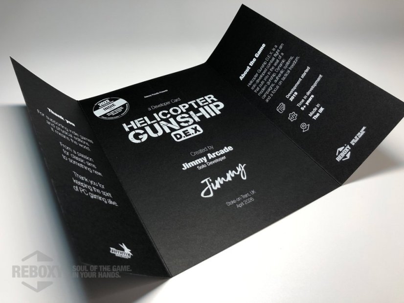 Helicopter Gunship D.E.X. - Edition: Indie Edition (Big Box, Code, Developer Card, Postcards, Poster)